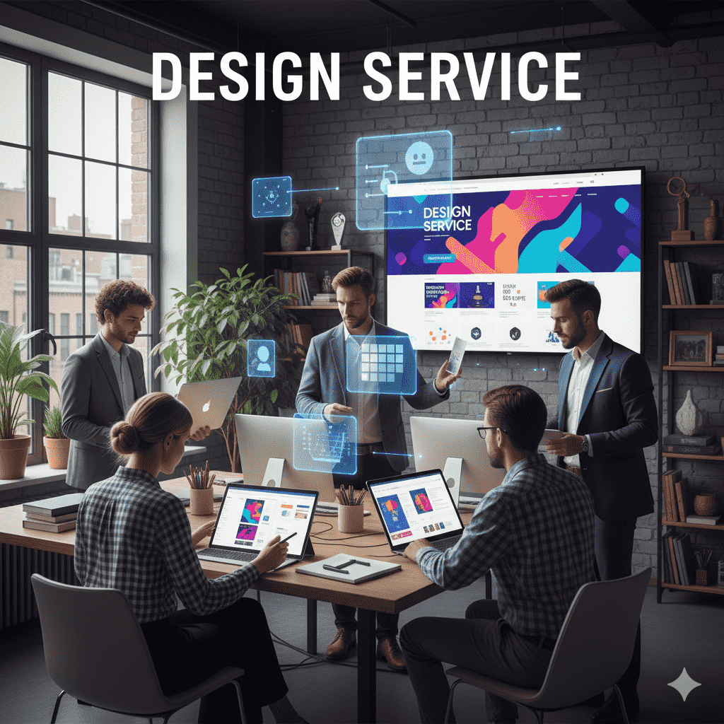 Team members discussion on design